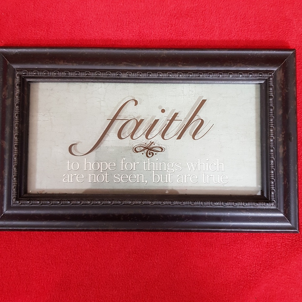 FAITH PICTURE WITH FRAME 13X8 (182)